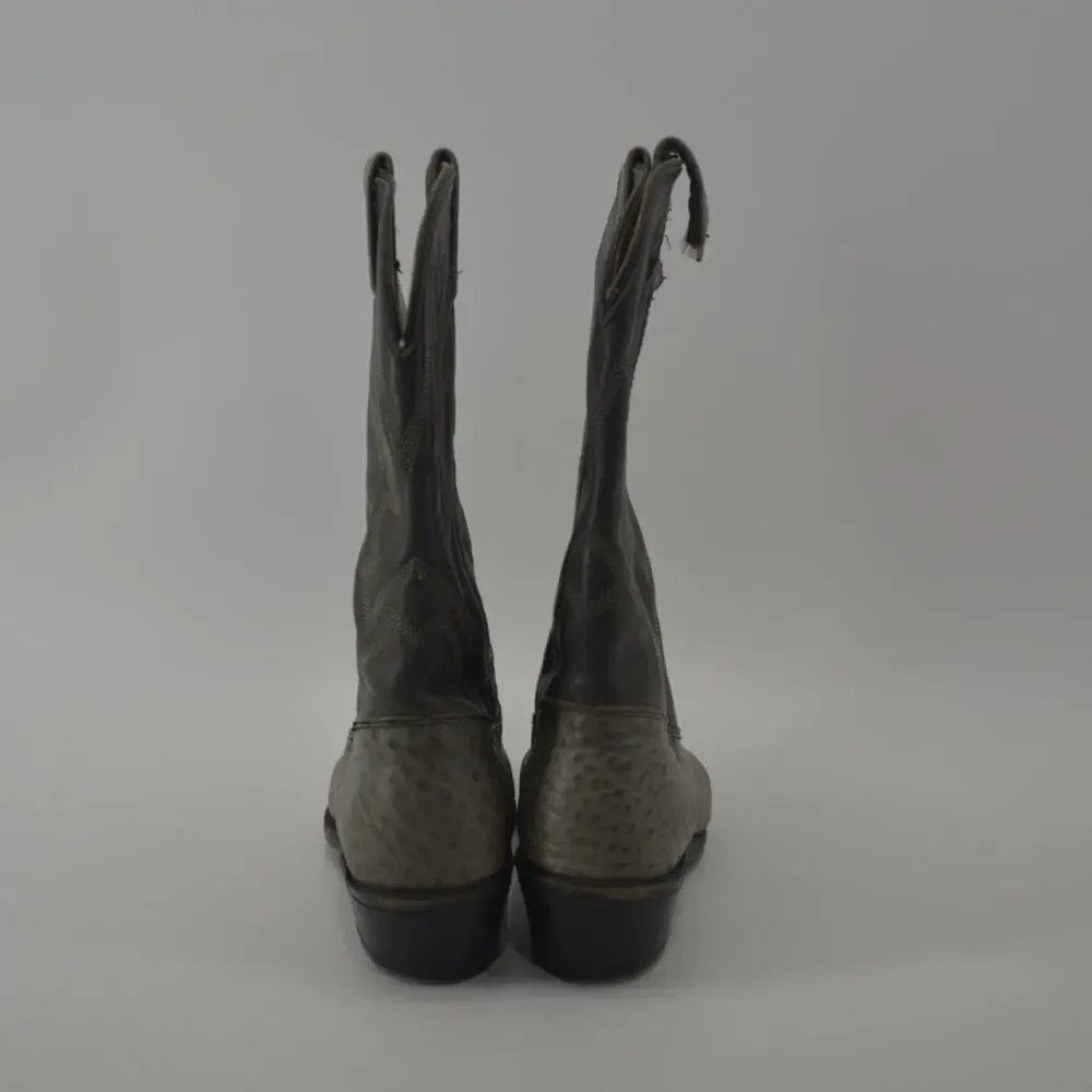 Vintage Stuart McGuire Gray Western Cowboy Boots Size 10
